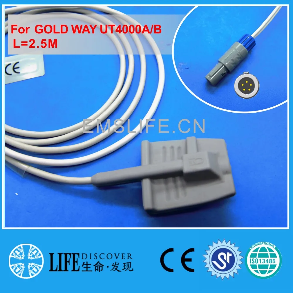 Длинный кабель для взрослых мягкий силиконовый датчик spo2 GOLDWAY UT4000 UT3000 |