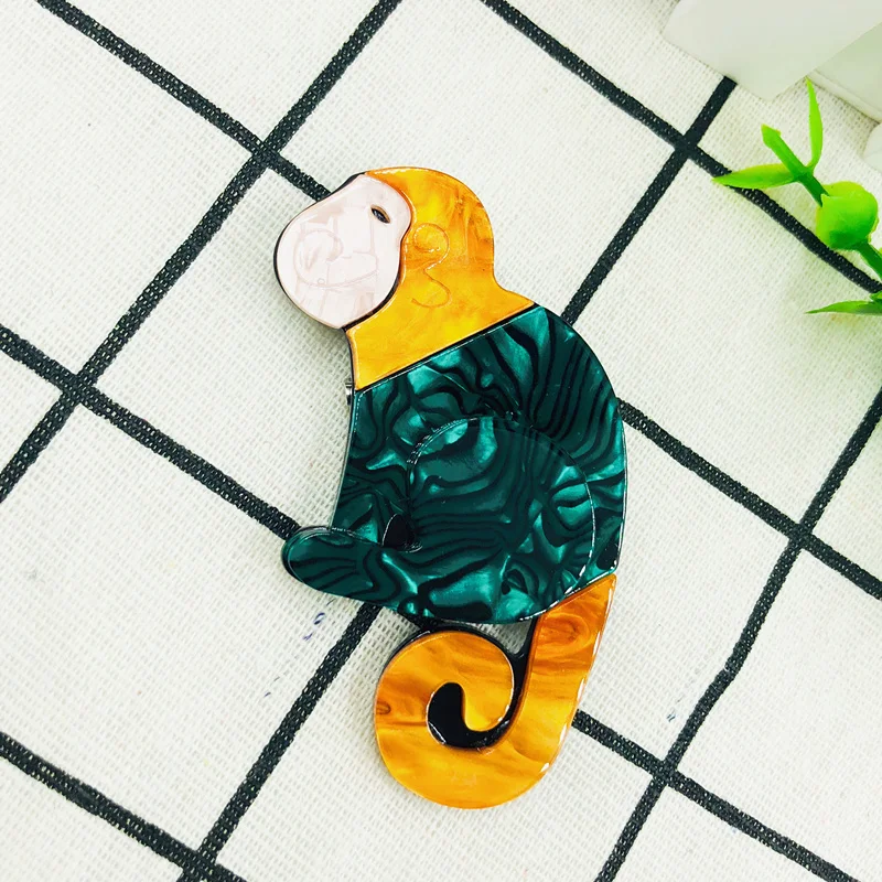 SexeMara новый милый акриловый обезьяна бруш для женщин Девушка Смола животное брошь