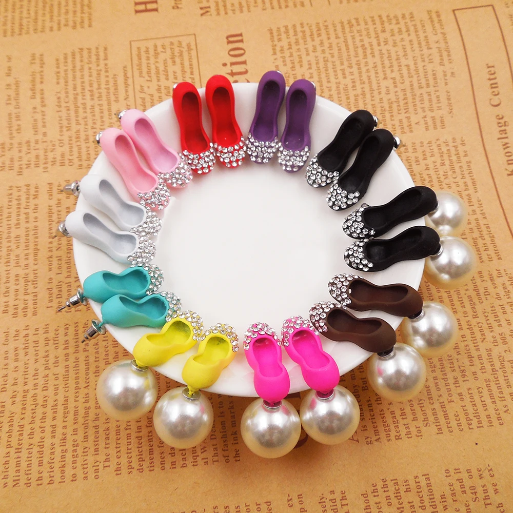 2016 модные красивые туфли на высоком каблуке с большим жемчугом 30 мм 6 цветов одна