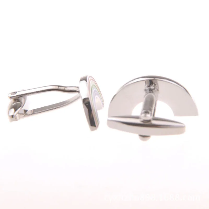 Эмаль Запонки мужские красочные запонки в виде радуги бизнес для французских