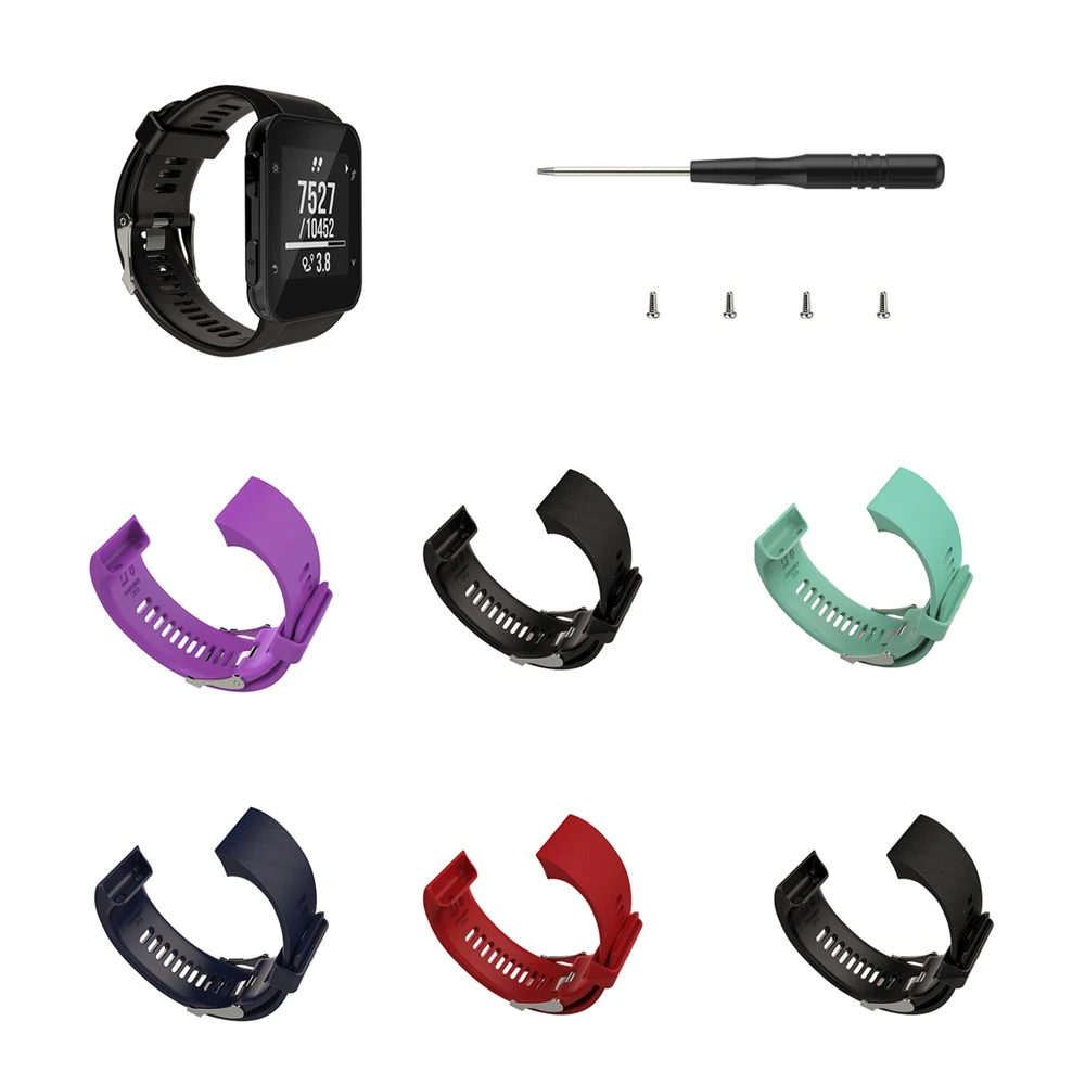 Силиконовый мягкий ремешок сменный Ремешок Браслет для Garmin Forerunner 35/30 Смарт
