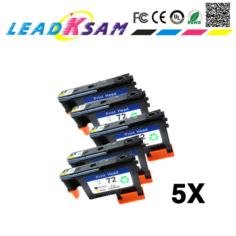 5X матовый черный желтый совместимый для hp 72 C9384A Печатающая головка Designjet