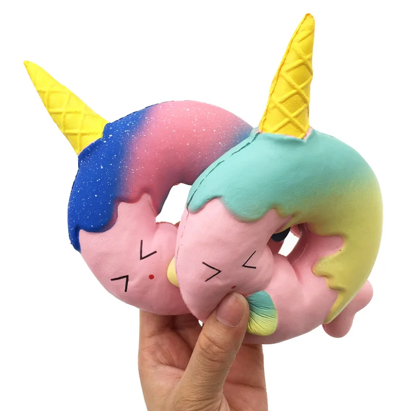 Kawaii Сжимаемый Единорог пончик радужные цвета детские сжимаемые игрушки оптом |