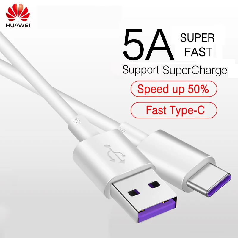 Оригинальный кабель HUAWEI USB 5A type C 3 1 type-C P10 Plus P20 MATE 9 10 20 X Pro Lite кабели супер-быстрое