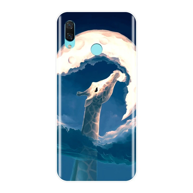 Phone Case For Huawei Nova 3 3I 3E 2i 2 Lite Plus Funny Cat Deer Art Silicone Soft Back Cover Smart 2017 | Мобильные телефоны и