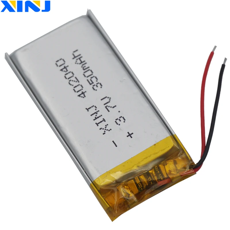 XINJ 10 шт. 3 7 в 350 мАч литий-полимерный аккумулятор элемент 402040 для gps Sat Nav MP3 камеры