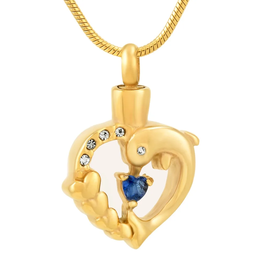 IJD9625 Hold Crystal Dolphin In My Heart кулон кремационной урны памятный для праха ювелирные