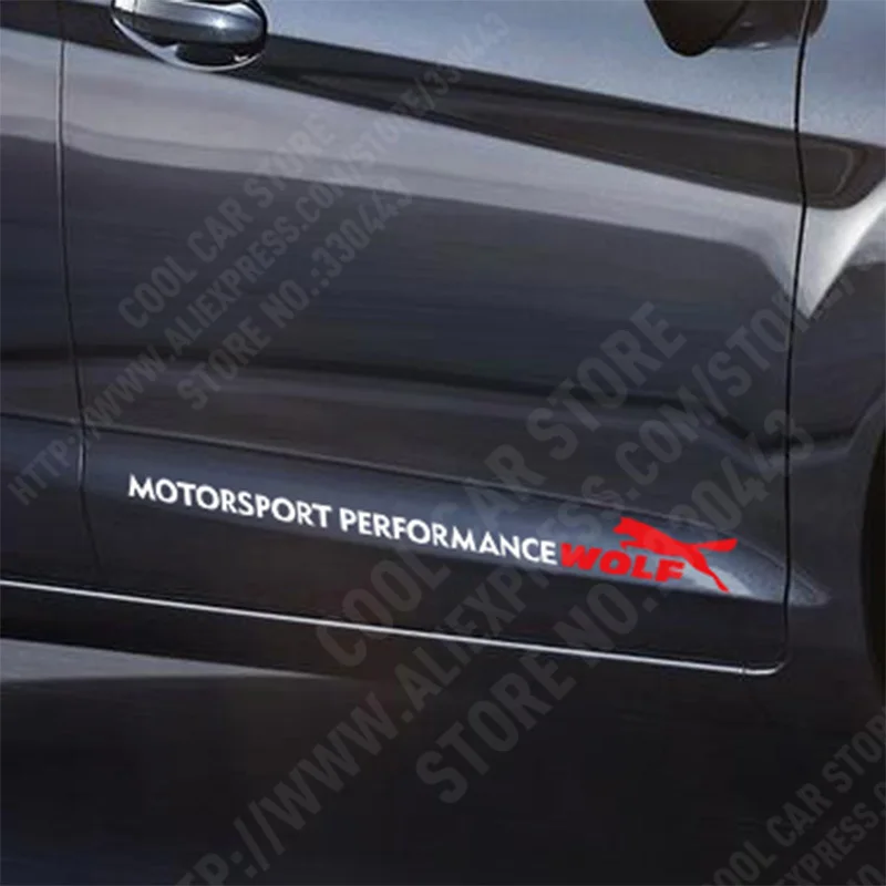 1 пара волк Автоспорт производительность двери автомобиля стикер для Ford Focus 2
