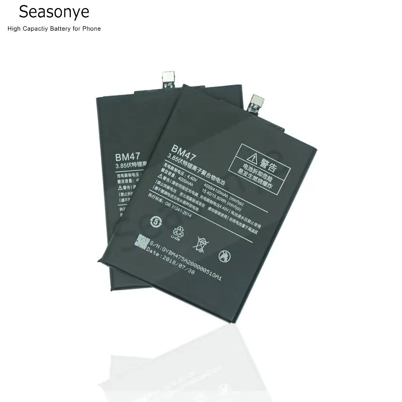 Seasonye 2 шт./лот 4000 мАч/15.4Wh BM47 / BM 47 мобильный телефон Сменный аккумулятор для Xiaomi Hongmi