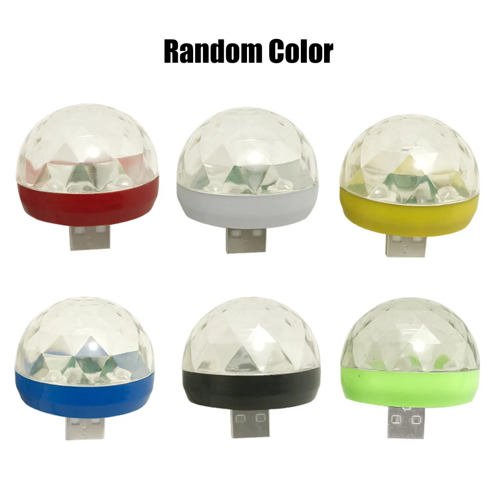 Mini USB LED Party Light Colorful Neon Stage Lamp Crystal Magic Ball Light For Home Party KTV DJ Show Disco Bar Club Decorations