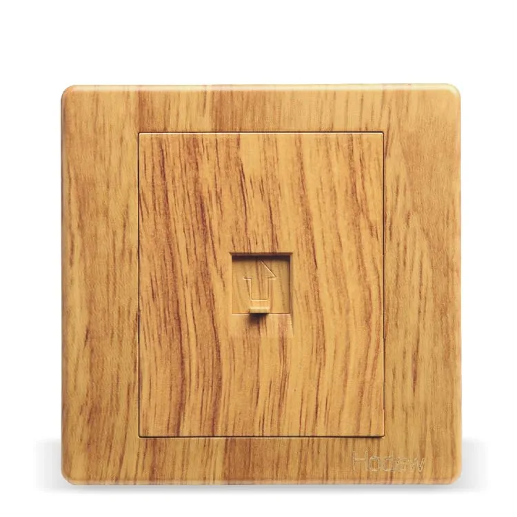 Роскошный настенный выключатель 86 с желтым деревянным узором американская