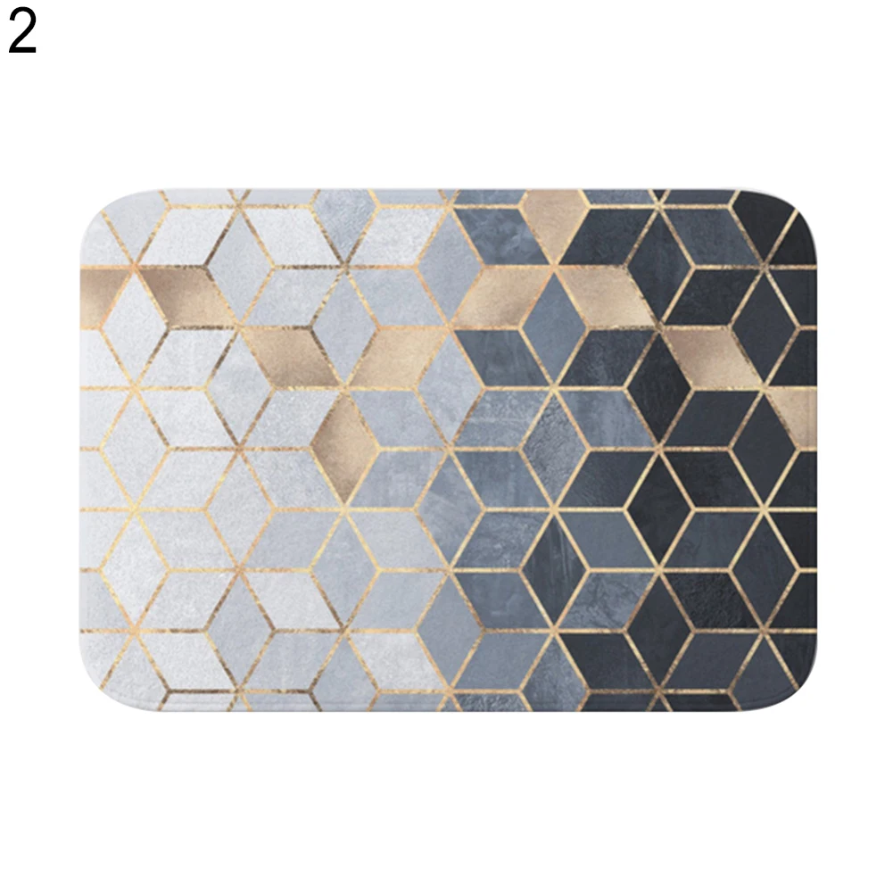 Милый выдра Кот геометрические узоры Противоскользящий коврик для ванной