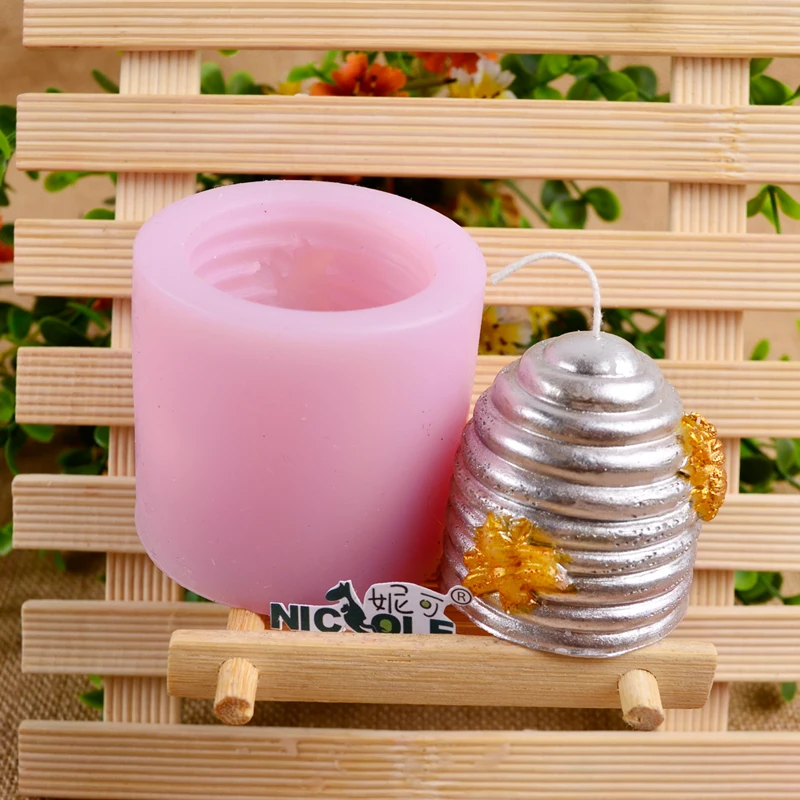 Силиконовая форма для изготовления мыла Nicole прессформа в форме 3D Bee Nest полимерная