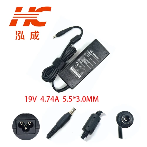 

90W 19V 4.74A 5.5*3.0mm Laptop AC Power Adapter Apply to Samsung NotebooK R428 R410 R65 R520 R522 R530 R580 R560 R518 R410 R429