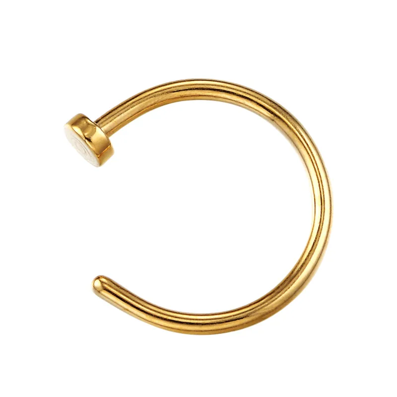 Nose Rings G23titan, титановые пирсинг, кольцо для носа, розовое золото, пирсинг носа Nez, шпильки, Носовая кость, ноздри, винтовая серьга в нос, ювелирные изделия для тела - Окраска металла: Nose Rings