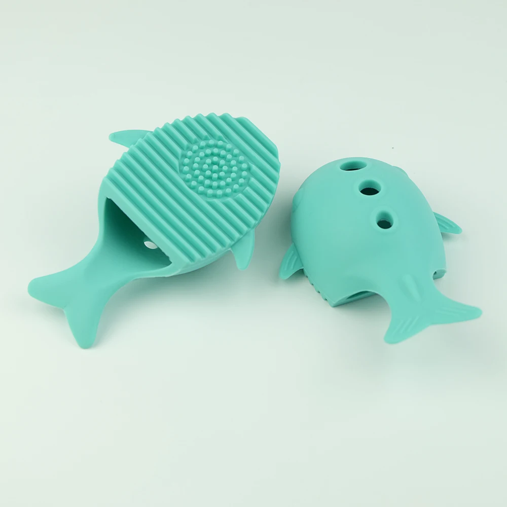 Кисть в форме рыбы силиконовая для макияжа очищающее средство косметический