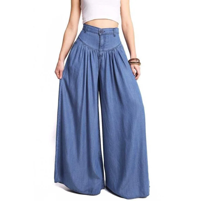 Wonder Plus Size Vintage Wide Leg Pants Casual Loose Female Long Street Wear Lady High Waist Bottoms S-5XL | Женская одежда