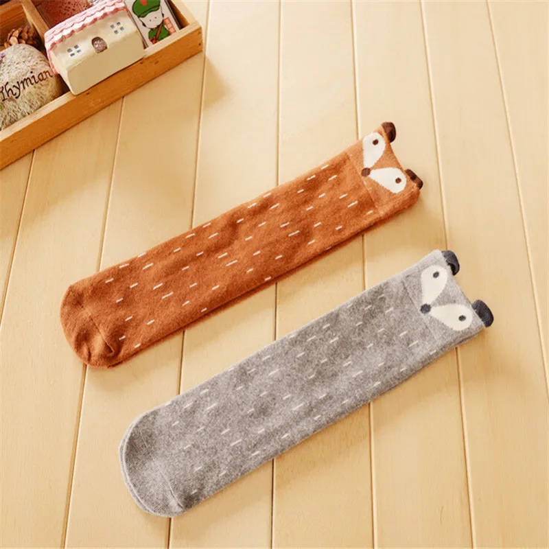 1 пара дизайнерские гетры для новорожденных кавайные носки с изображением лисы