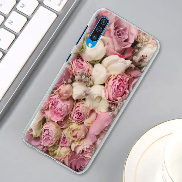 01 Цвет: розовый, пионы чехол КРЫШКА ДЛЯ samsung Galaxy A30 A40 A50 A70 A6 A8 плюс A7 A9 M30 чехол для телефона Coque - Color: 01