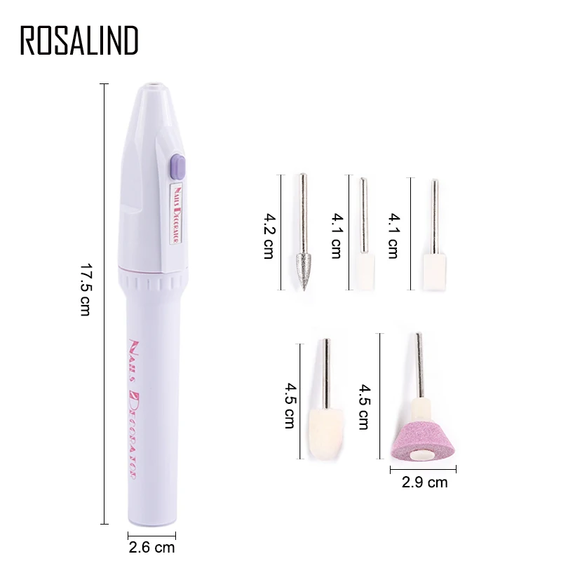 ROSALIND 5в1 пилки для ногтей салонов шейпер нейл арта Советы по уходу за ногтями
