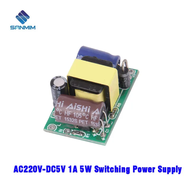 1 шт. SANMIN AC220V к DC5v 1A 5 Вт импульсный источник питания изолированный 220В 5В голая
