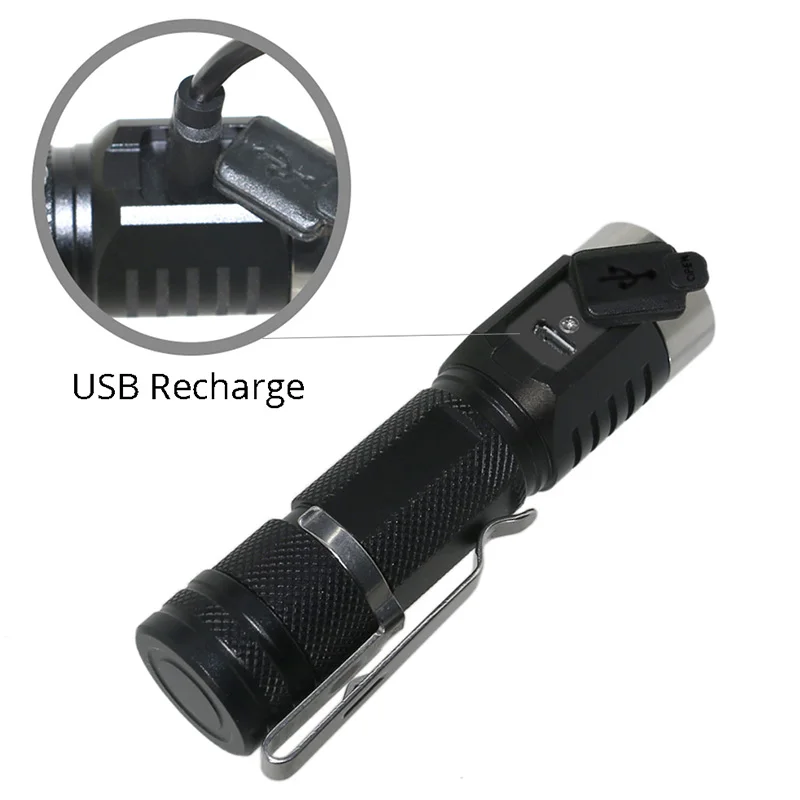Светодиодный usb-фонарик L2 перезаряжаемый мини-фонарь 850LM с 5 режимами мощные