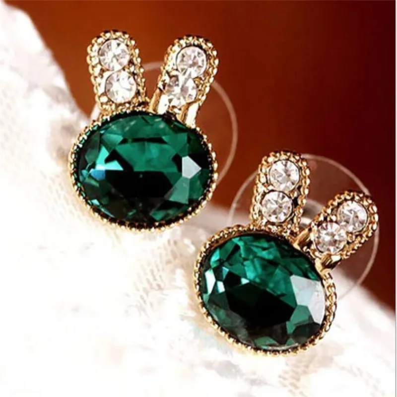 Женские серьги гвоздики в виде ананаса милая кошка кролик Серебристые золотого