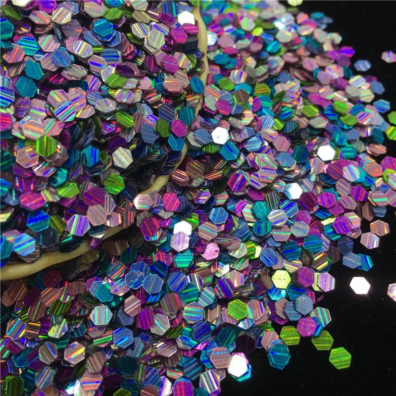 5500pcs 3mm Glitter Sequins PVC Laser Hexagonal Sequins for Crafts Paillette Sewing Decoration DIY Clothing Accessories