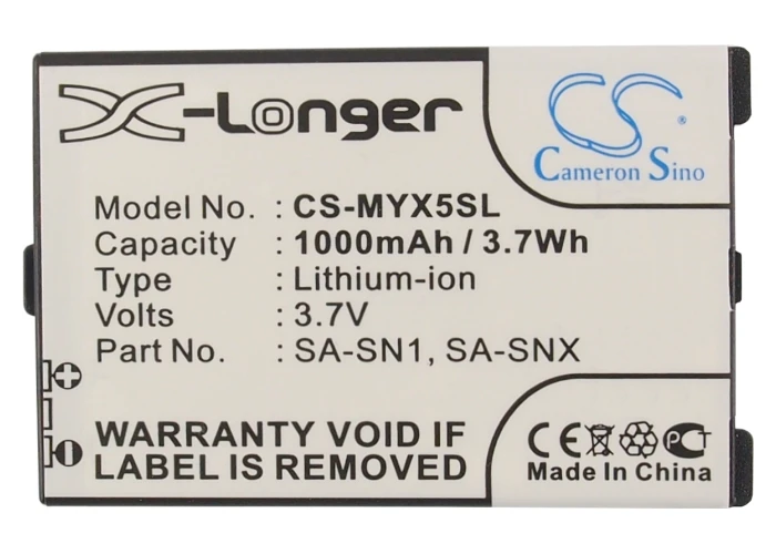 Cameron Sino Аккумулятор 1000 мАч 188973731 251165224 SA SNX для Sagem MYX3 MY X3 MYX3D MYX5 X5|Аккумуляторы