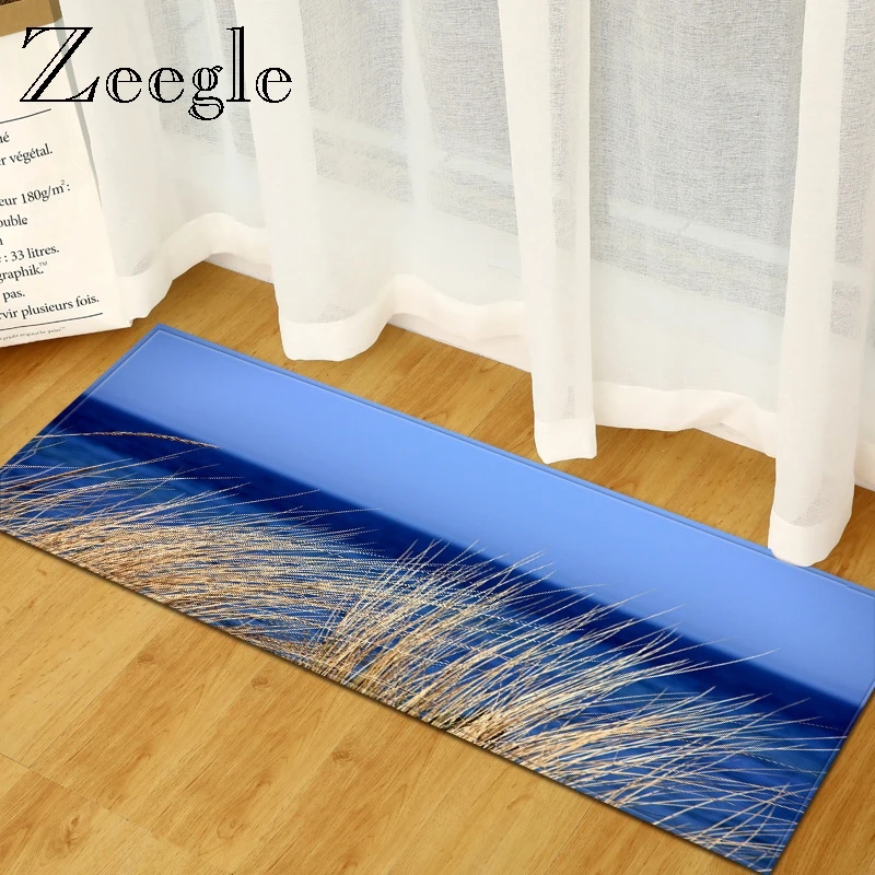 Zeegle прямоугольник длинные ковры для Кухня пол двери коврики напольный коврик