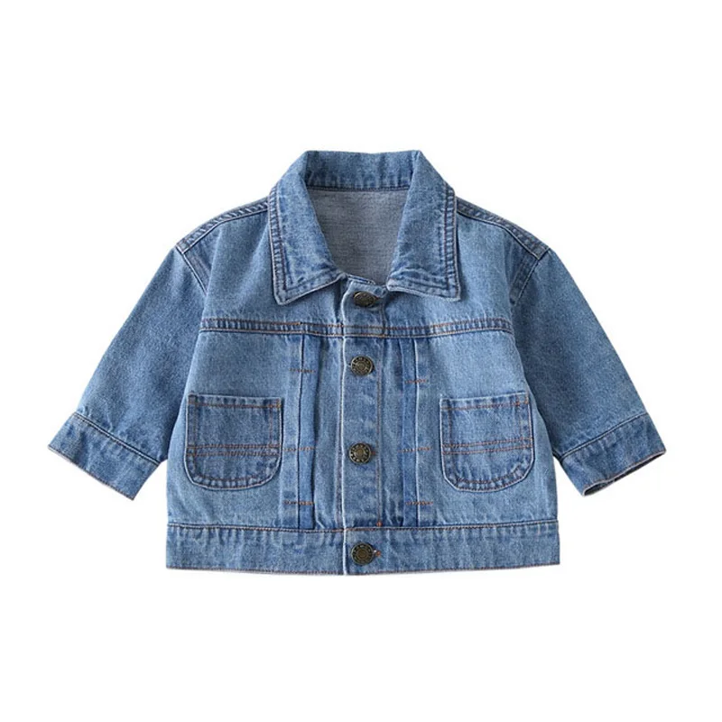 2019 Spring Autumn Children's Clothing Baby Boys and Girls Denim Jackets Kids Cowboy Toddler Outerwear Coats RT415 | Детская одежда