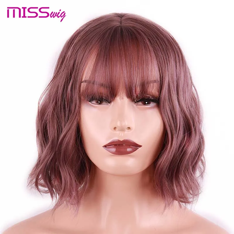 Женский короткий синтетический парик MISS WIG 8 видов цветов жаростойкое волокно