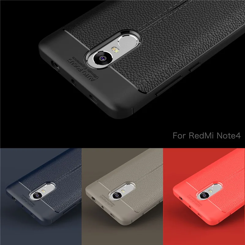 Роскошный чехол для Xiaomi Redmi Note 4 глобальной версии мягкий телефона с рисунком личи