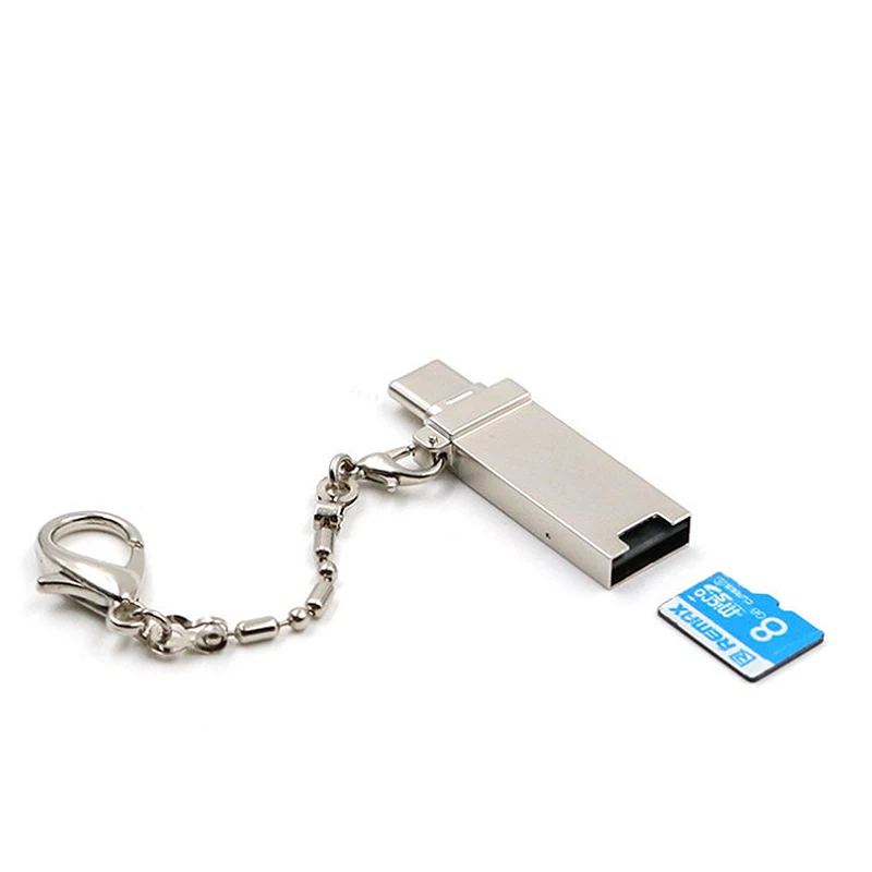 Kebidu Micro USB OTG устройство для чтения карт памяти Алюминиевый адаптер с брелоком SD/TF
