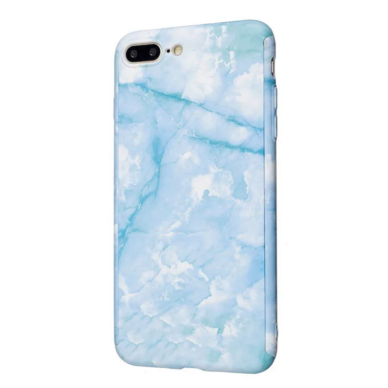 New 29 FTAIDKJ 360 градусов Полная защита тела мраморный камень PC чехол для iphone SE чехол зеленый лист Capa для iphone X 7 6 6S 8 Plus 5 5S - Цвет: New 29