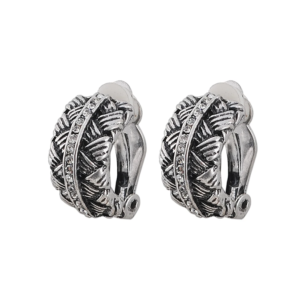 

Ear Clip Earrings for Women Punk Style Geometry Earrings Metallic Party Jewelry