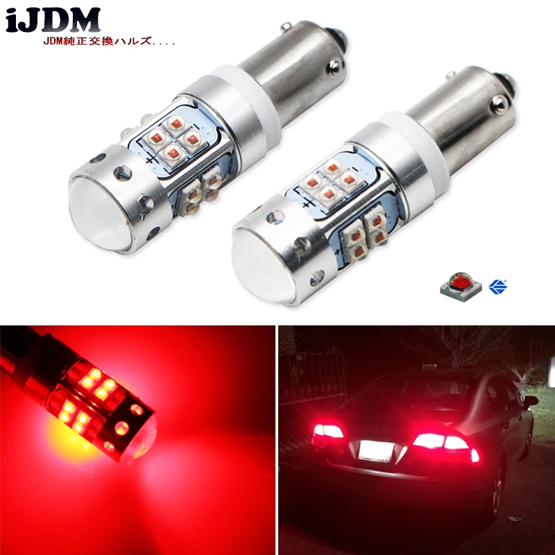 IJDM блестящий красный H21W светодиодный Сменные лампы для 2012 2015 BMW F30/F31/F80 3 серии 2014 up