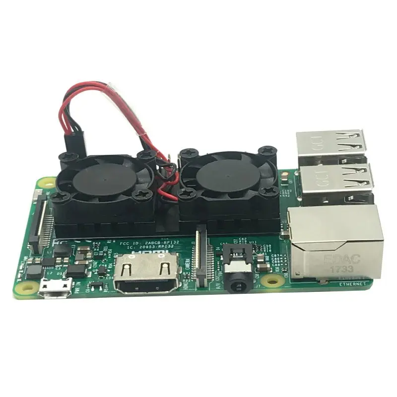 Корпус для Raspberry Pi 3 B Plus с двумя вентиляторами|Аксессуары демонстрационных