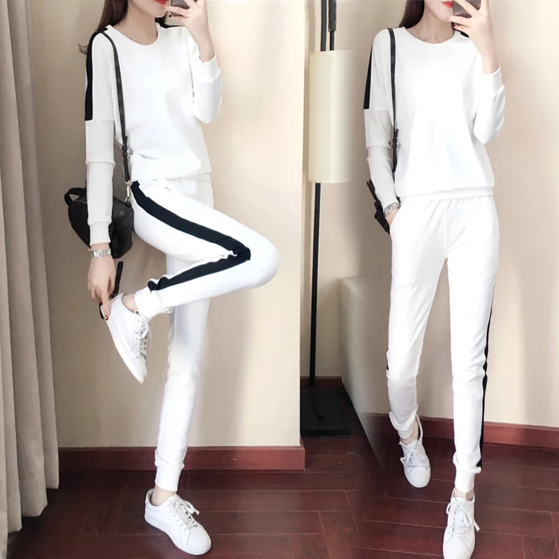 Autumn And Winter Women's New Korean Wide-leg Pants Knit Suit Fashionable Temperament Two-piece |
