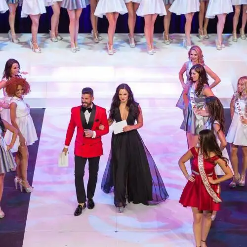 TPSAADE 2 предмета мужской костюм для сцены красная куртка с черным отворотом