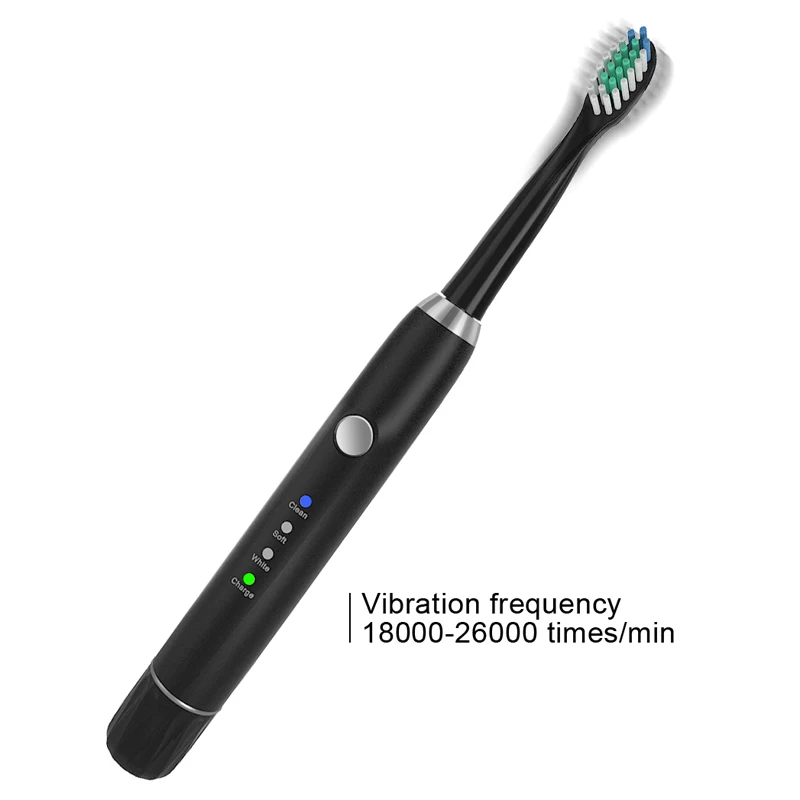 Sarmocare M-100, Ультразвуковая электрическая зубная щетка, беспроводная перезаряжаемая с 2 головками, IPX7, водонепроницаемые отбеливающие зубные щетки