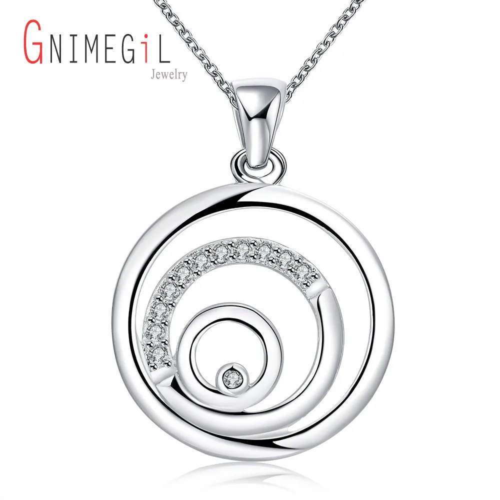 GNIMEGIL Модное 3 круглое ожерелье с подвеской из настоящего камня для женщин женское