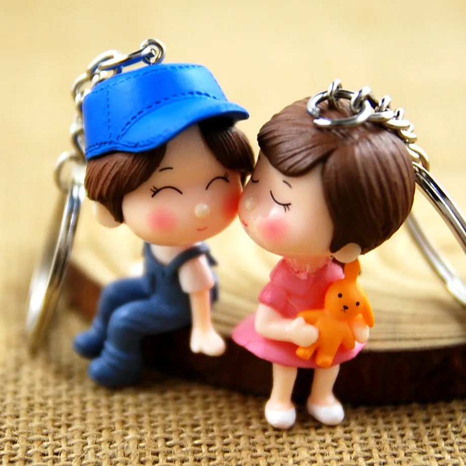 

Hot Women New Cute Doll Bag Pendant Keychains Bag Charm Accessories New Men Best Charm Couple gift Jewelry K2115