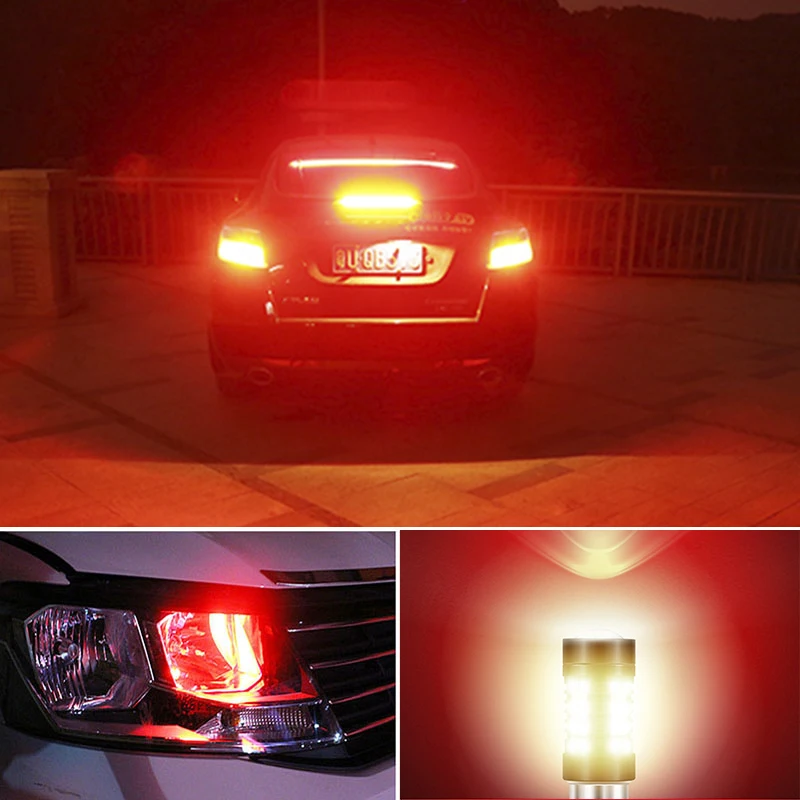 1 шт. Автомобильные фары 1156 LED P21W BA15S PY21W BAU15S 27SMD 3030 1157 BAY15D T20 7440 W21W 7443 W21/5 W