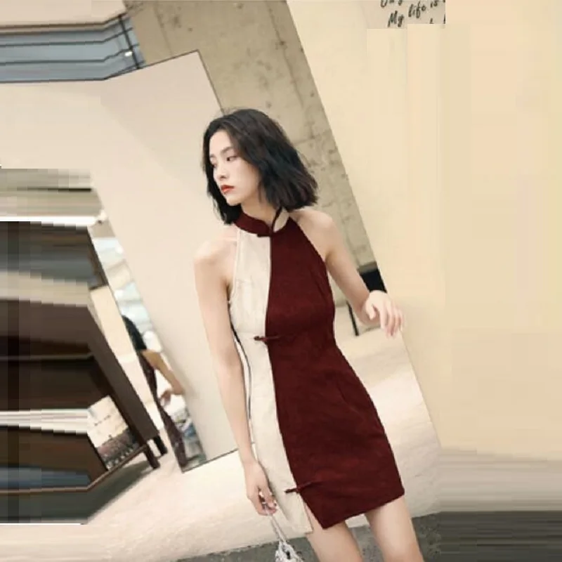 Женское платье-Чонсам TA1434 летнее повседневное сексуальное | Тематическая одежда