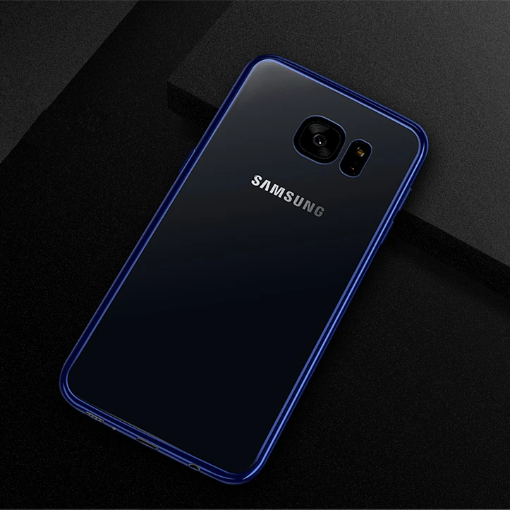 For SAMSUNG GALAXY S7 Edge S8 S9 A5 A7 J4 J6 J3 J5 2016 J7 Prime 2017 A8 A6 Plus 2018 Transparent Soft Plating Phone Case Cover |