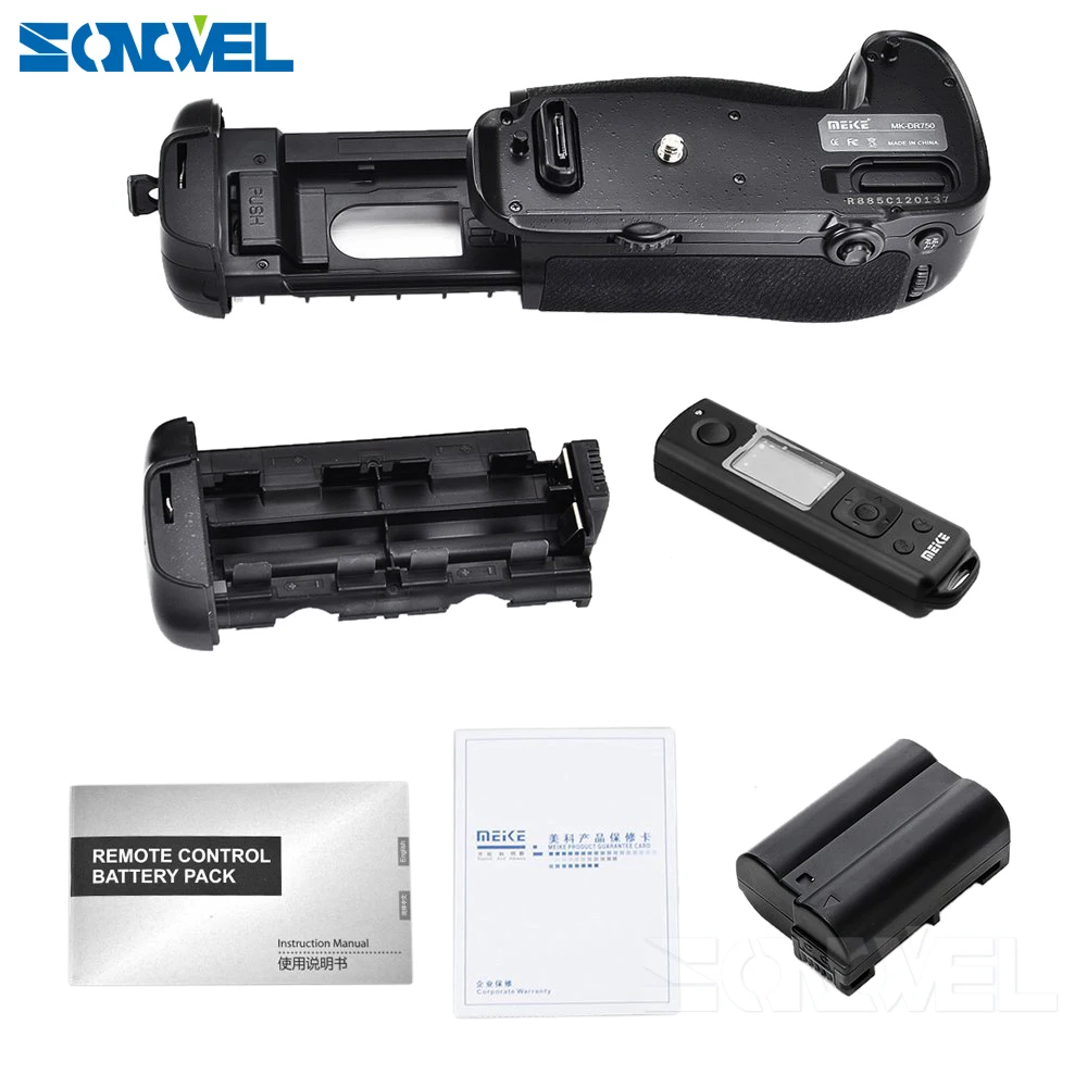 Ручка аккумуляторной батареи Meike MK DR750 встроенная рукоятка 2 4g для Nikon D750 AS MB D16 Wireless