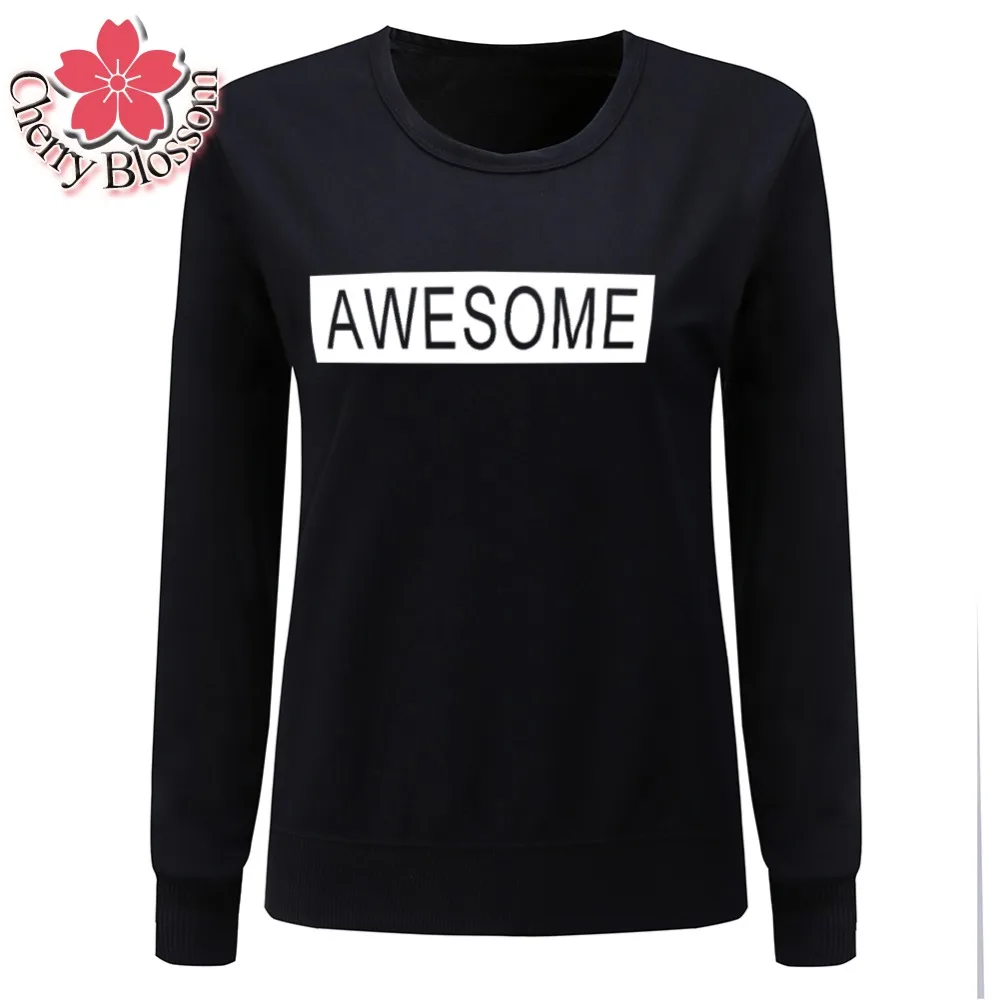Cherry Blossom осень Для женщин кофты Awesome Толстовки с принтом длинными рукавами и