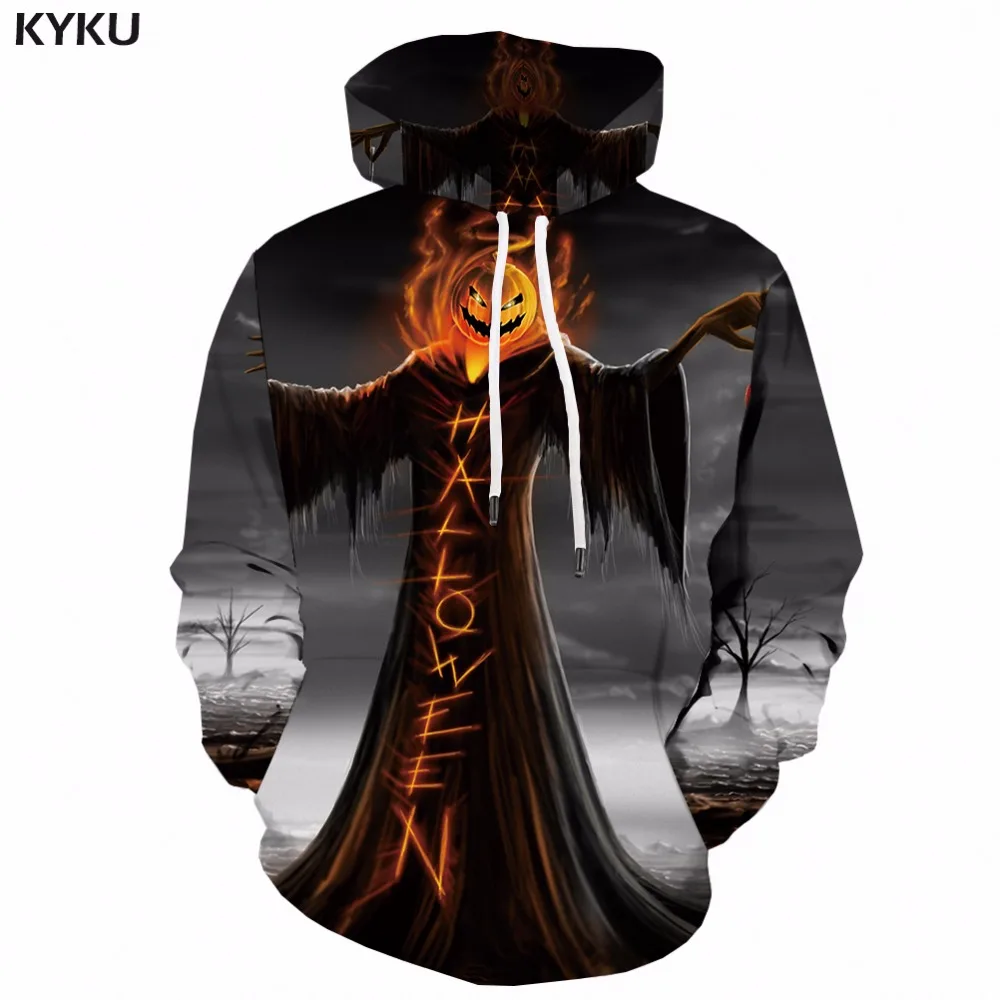 KYKU 3d толстовки для мужчин Тыква Хэллоуин Толстовка Косплей панк рок одежда Аниме
