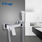 Новый портативный смеситель для биде Frap F7504 из твердой латуни, хромированный, для туалета, душевой набор с горячей и холодная вода биде смесителем